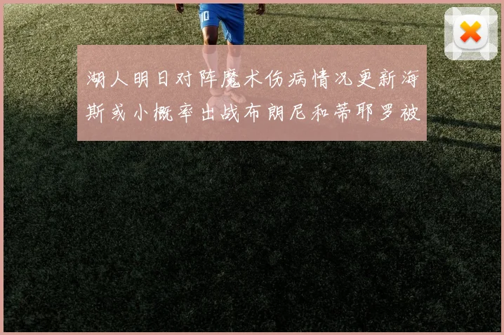 湖人明日对阵魔术伤病情况更新海斯或小概率出战布朗尼和蒂耶罗被下放